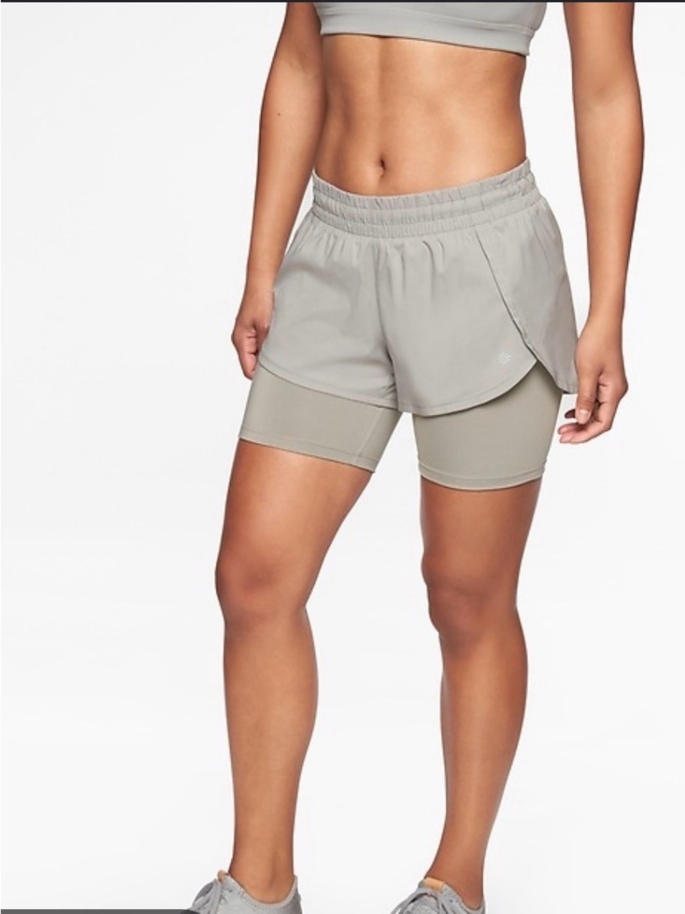 Athleta Womens Racer Run 2 in 1 Shorts - Size Small